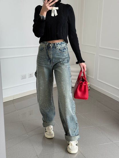 Sparkle Baggy Jeans